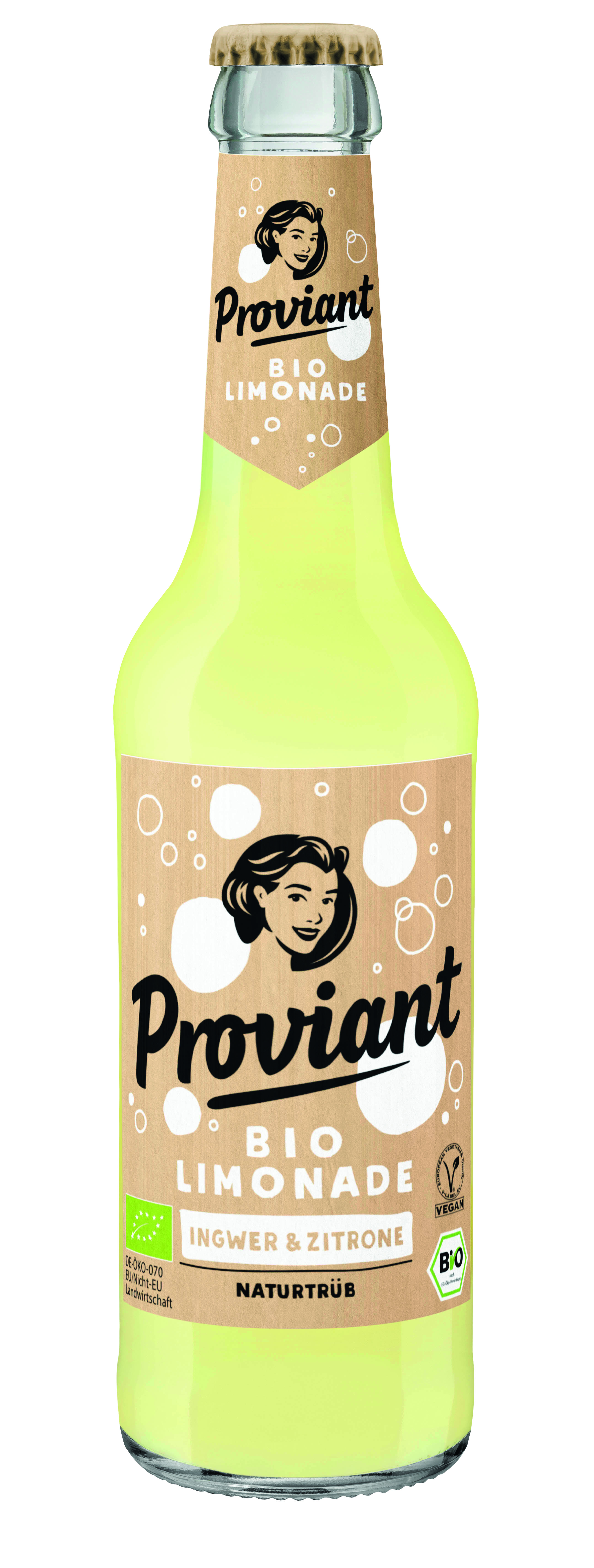 Proviant Bio Limonade Ingwer-Zitrone 24/0.33