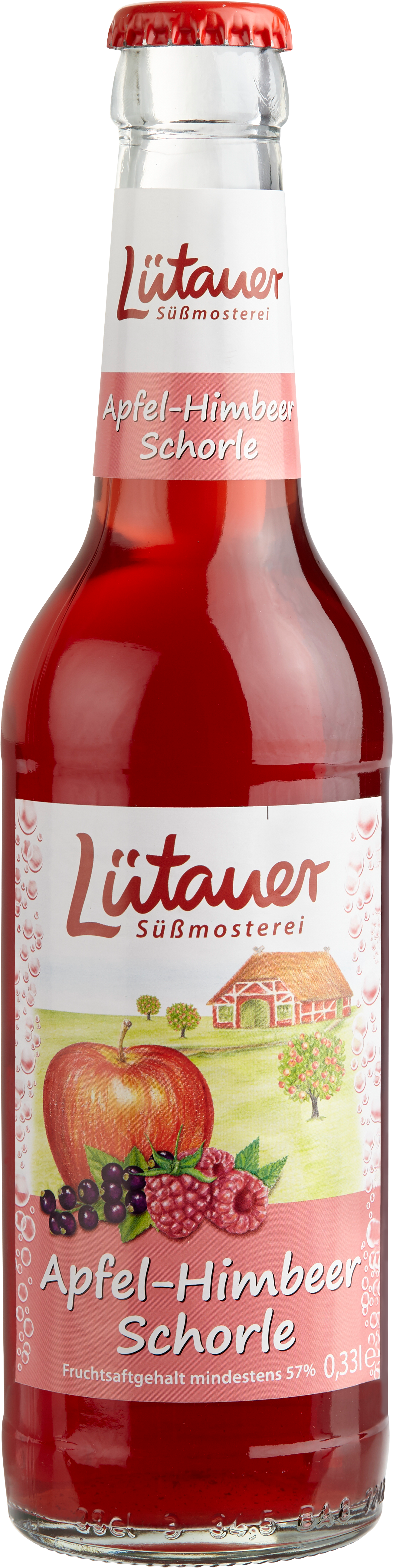 Lütauer Apfel-Himbeer-Schorle 24/3 Lütauer Apfel-Himbeer-Schorle 24/3